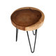 East At Main's Laredo Brown Teakwood Round Accent Table - Thumbnail 3