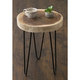 East At Main's Laredo Brown Teakwood Round Accent Table - Thumbnail 0