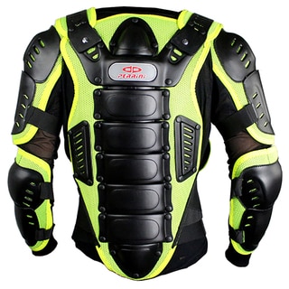 Defender Perrini Green CE Approved Night Visibility Full Body Armor Motorcycle Jacket