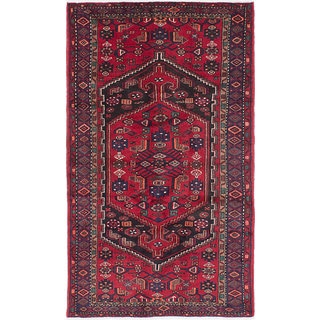 eCarpetGallery Hand-knotted Hamadan Red Wool Rug (4'1 x 7'3)