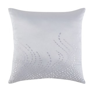 Nikki Chu Wave Grey Polyester Square Throw Pillow