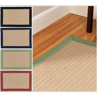 Colonial Mills Multicolored Polypropylene Textured Border Rug (9' x 11')