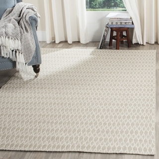 Safavieh Oasis Contemporary Flat Weave Beige/ Ivory Wool Rug (6' x 9')