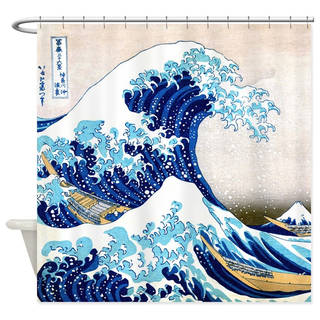 The Great Wave Fabric Shower Curtain