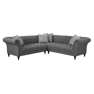 Emerald Antoinette Grey 2pc Sectional
