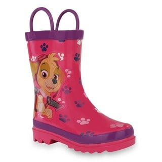 Nickelodeon Girls' Paw Patrol Pink Rubber Rain Boots