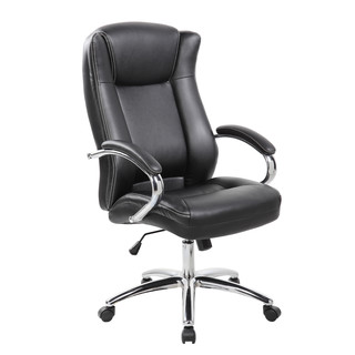9042-1 Executive High-back PU/PVC Leather Office Chair With Thick Padded Back, Seat and Armrests