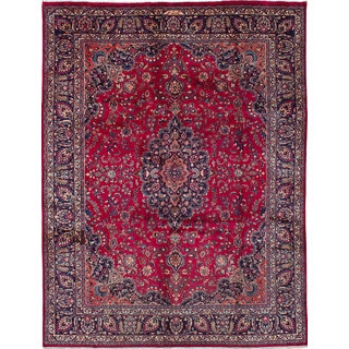 Ecarpetgallery Mashad Red Wool Rug (9'9 x 12'10)