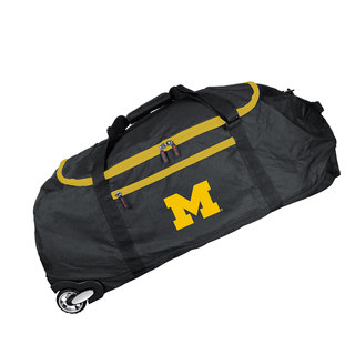 Deco Sports Mojo Michigan Black Nylon 36-inch x 15-inch Collapsible Duffel Bag