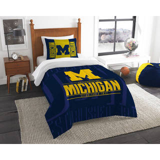 The Northwest Company Michigan Modern Take Twin Blue and Yellow Polyester 2-piece Comforter Set