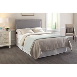 Wellford Upholstered Adjustable Headboard with Contrast Tape and Nailhead Trim