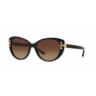 Tory Burch Women TY7092 137713 Black Plastic Cat Eye Sunglasses
