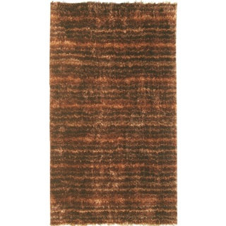 Noble House Inc Mirage Gold/Brown Polyester Shag Area Rug (5' x 8')