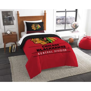 The Northwest Company NHL Chicago Blackhawks Draft Twin 2-piece Comforter Set