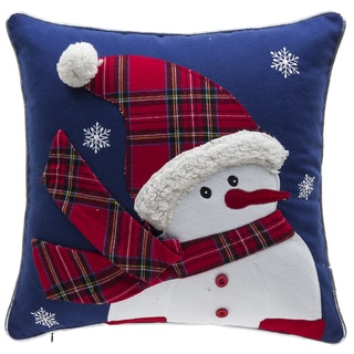 Twinkle Snowman Cotton Throw Pillow