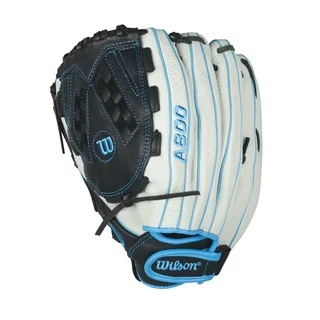 Wilson A800 Aura Grey Leather 12.5-inch Fastpitch Softball Outfield Glove