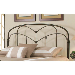 Pomona Headboard with Arched Metal Grill and Detailed Posts