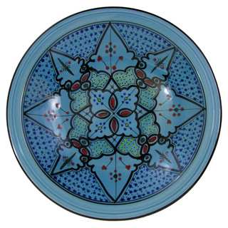 Le Souk Ceramique Sabrine Design Large Stoneware Serving Bowl (Tunisia)