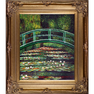 Claude Monet 'White Water Lilies, 1899' Hand Painted Framed Oil Reproduction on Canvas