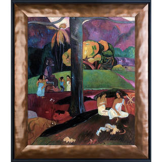 Paul Gauguin 'Olden Times (Mata Mua), 1892' Hand Painted Framed Oil Reproduction on Canvas
