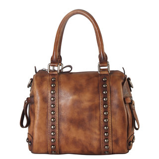 Diophy Leather Doctor-style Studded Tote Bag with Removable Strap
