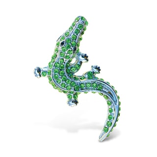 Puzzled Inc. Alligator Multicolored Metal Sparkling Refrigerator Magnet with Crystals