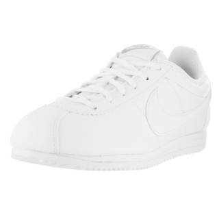 Nike Kids Cortez White/Wolf Grey Leather Casual Shoe
