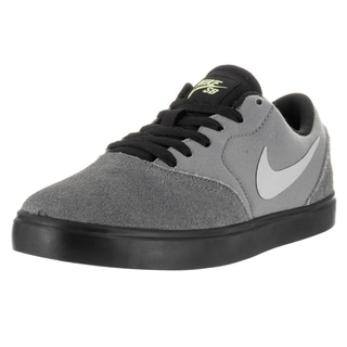 Nike Kids' Sb Check (GS) Grey and Black Suede Skate Shoes