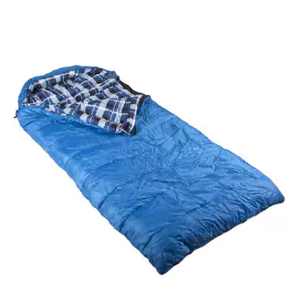 Echo Big Sur XL Blue Poly Rip Stop Hybrid Oversized Rectangle Sleeping Bag with Hood