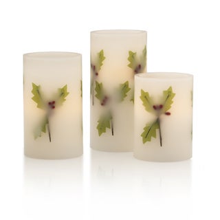 Pfaltzgraff Winterberry LED Candles (Pack of 3)