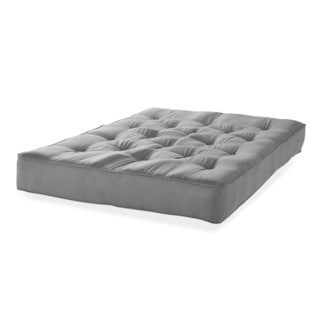 Simmons Beautyrest Full 8-inch Pocketed Coil Innerspring Futon Mattress Black Microfiber