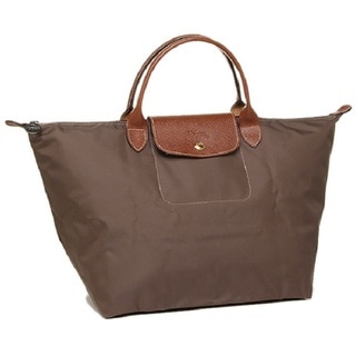 Longchamp Le Pliage Brown Canvas Foldable Tote Bag