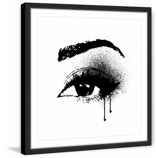 Marmont Hill - 'Black Drip Eye' by Amanda Greenwood Framed Painting Print