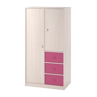 Ameriwood Home Applegate Armoire with 3 Pink Fabric Bins by Cosco