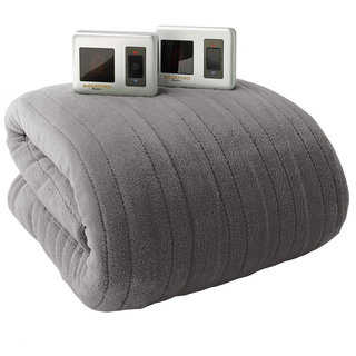 Biddeford Micro Plush Electric Heated Blankets with Digital Controls - Grey