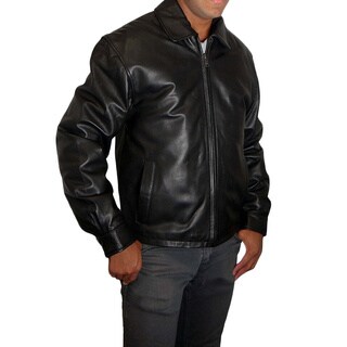 Knoles & Carter Black Lambskin Leather Zip-front Jacket