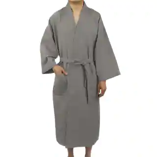 Leisureland Men's Waffle Weave 48-inch Kimono Robe
