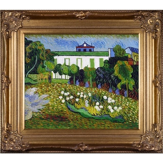 Vincent Van Gogh 'Daubigny's Garden' Hand Painted Framed Oil Reproduction on Canvas