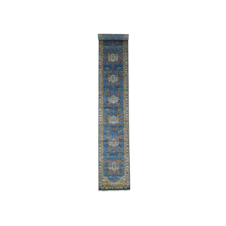 Antiqued Bakshaish Natural Dyes Handmade Runner Rug (2'7"x15')