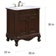 Somette 30" Lexie Single Bathroom Vanity Set in Teak Color - Thumbnail 9