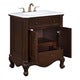 Somette 30" Lexie Single Bathroom Vanity Set in Teak Color - Thumbnail 3