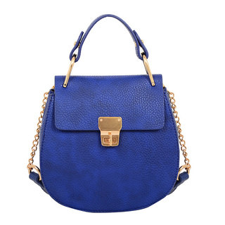 Mellow World Dalie Blue Faux Leather Satchel Handbag