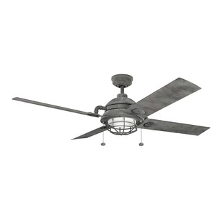 Kichler Lighting Maor Collection 65-inch Weathered Zinc LED Ceiling Fan