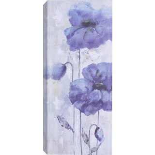 Hobbitholeco 'Blue Flowers' Canvas Wall Art