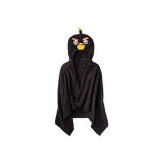 Angry Birds Black Hooded Towel
