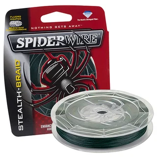 Spiderwire Stealth Braid Superline Line Spool 200 Yards, 0.010" Diameter, 20 lbs Breaking Strength, Moss Green