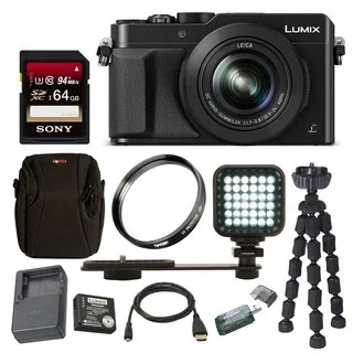 Panasonic LUMIX DMC-LX100K 4K with Leica DC Lens(Black) w/ 64GB Acc Bundle