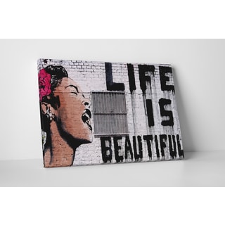 Banksy 'Life is Beautiful' Gallery Wrapped Canvas Wall Art