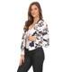 Women's Polyester and Spandex Floral Blazer Jacket - Thumbnail 2