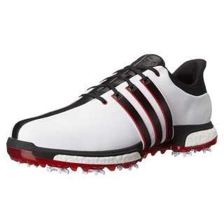 Adidas Tour360 Boost Golf Shoes White/Core Black/Red